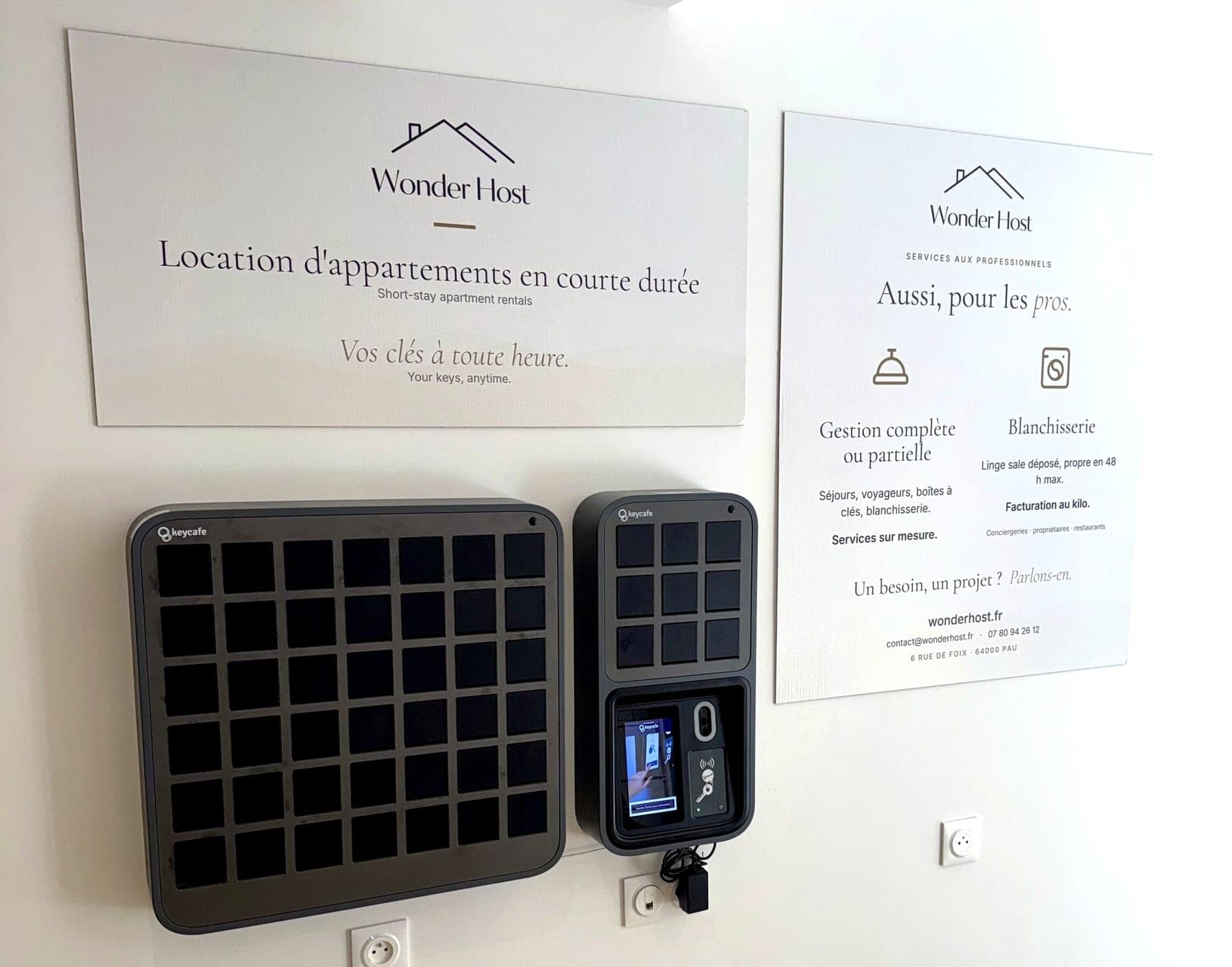 Boîtes à clés connectées au hub WonderHost